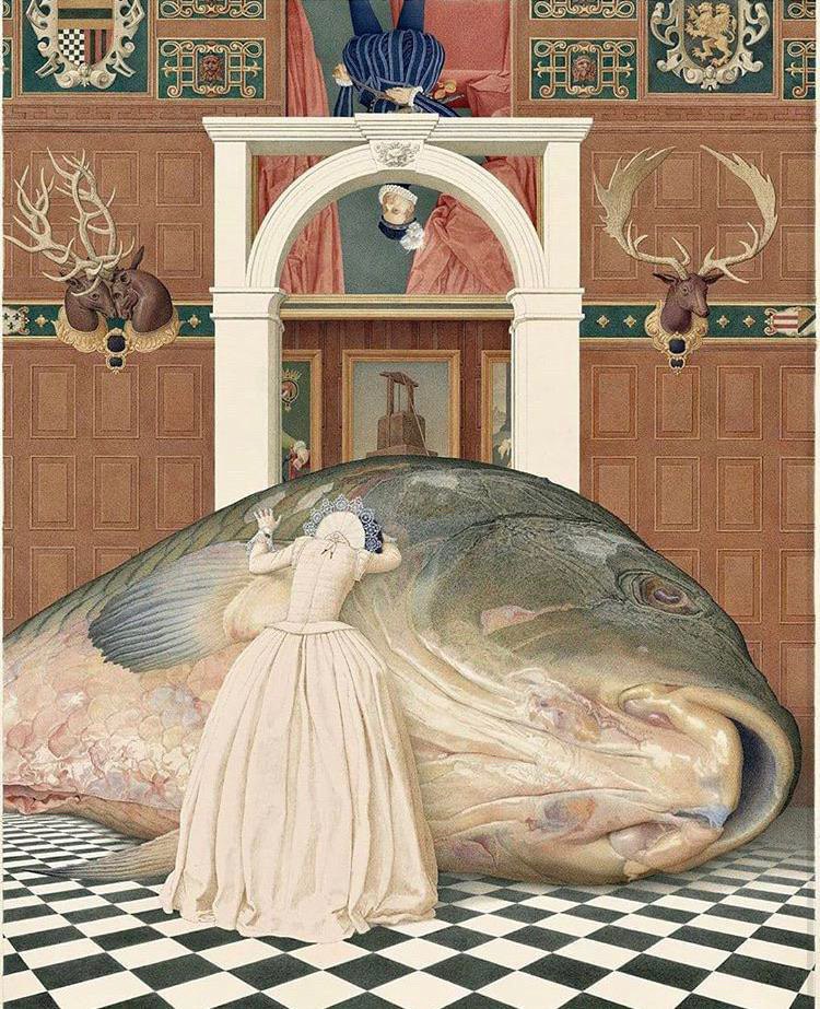 750x923, 211 Kb / рыба, олень, шекспир, гамлет, иллюстрация, дугин