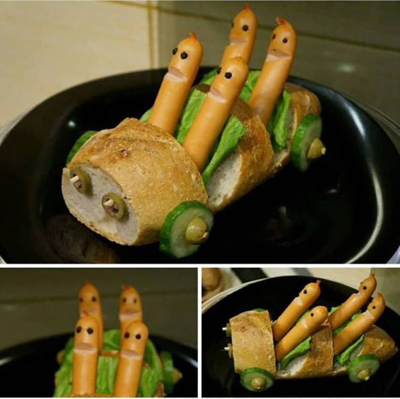 790x787, 56 Kb / сосиски, хлеб, авто, салат