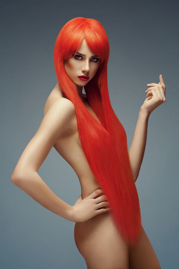 600x900, 38 Kb / рыжая, голая