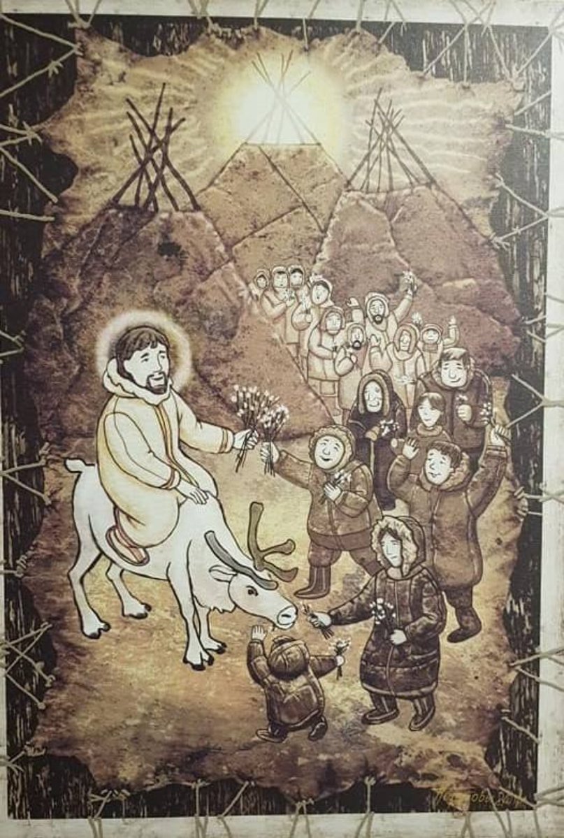 807x1199, 199 Kb / икона, господь, иерусалим, олень, якуты