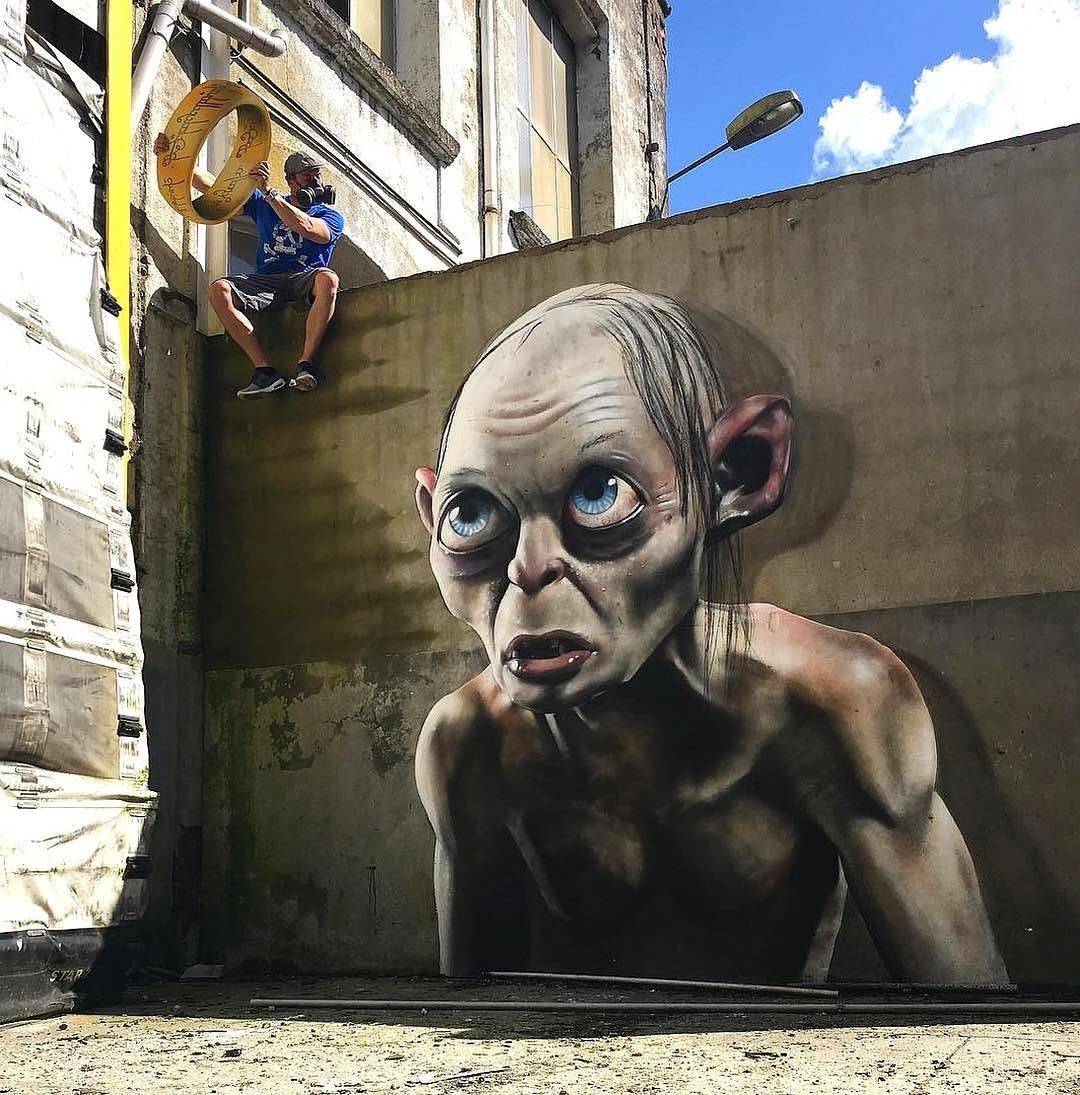 1080x1095, 183 Kb / горлум, кольцо, граффити