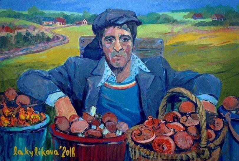 811x547, 80 Kb / лицо со шрамом, грибы, корзинка, аль пачино