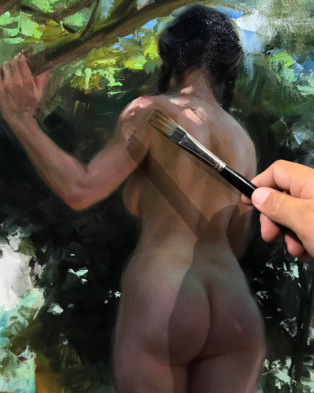 1080x1350, 176 Kb / девушка, картина, масло, попа, кисть, рука, artvolegov