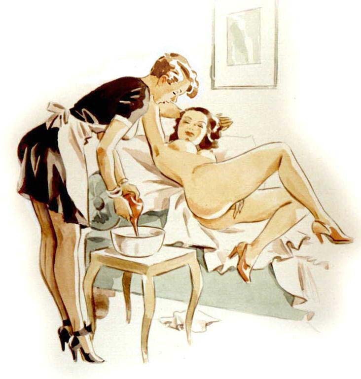 732x769, 78 Kb / девки, клизма, груша, рисунок