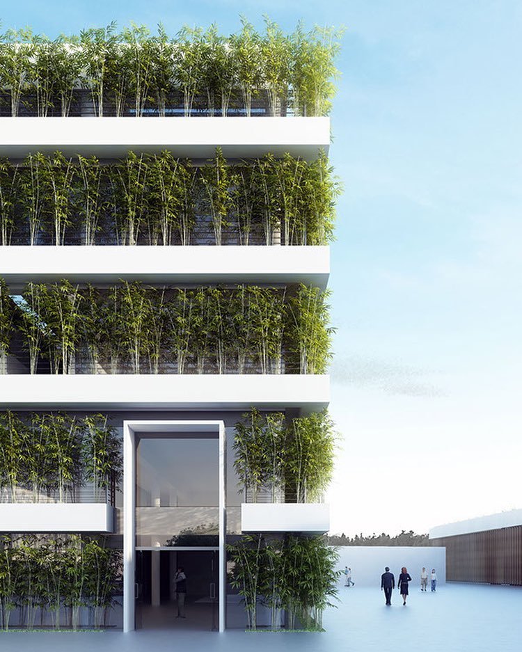 750x937, 152 Kb / архитектура, зелень, стекло