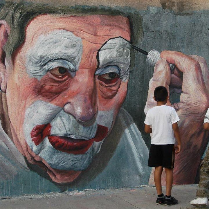 720x720, 138 Kb / клоун, макияж, граффити, брови