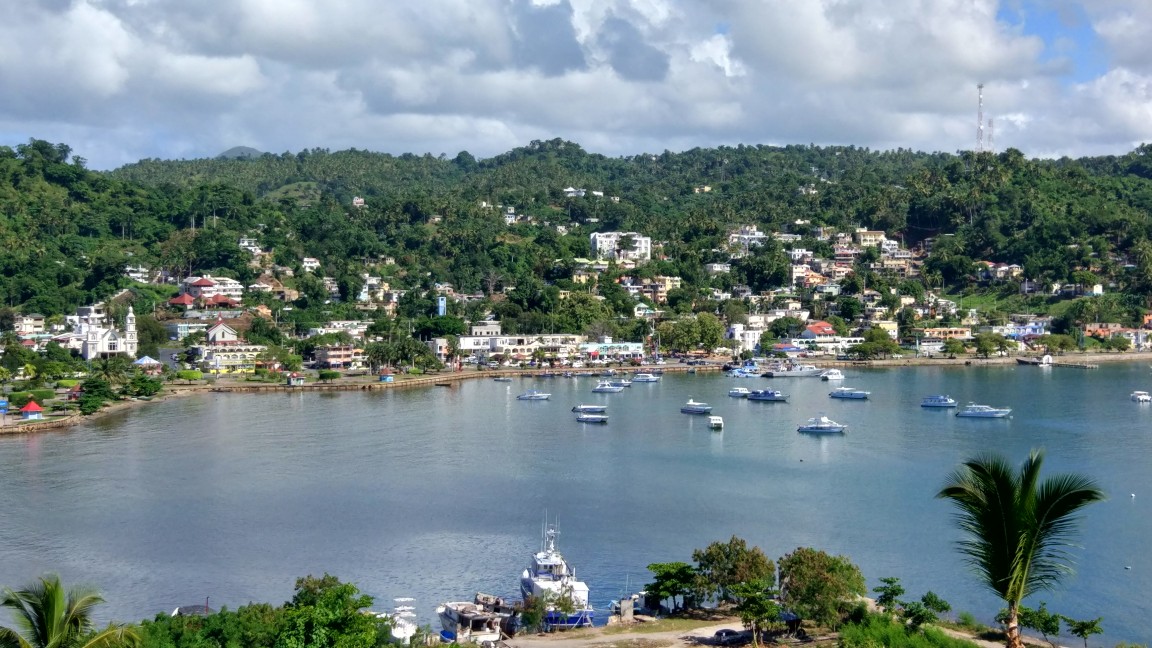 1152x648, 228 Kb / Самана, залив, корабли, Санта-барбара,  Доминикана