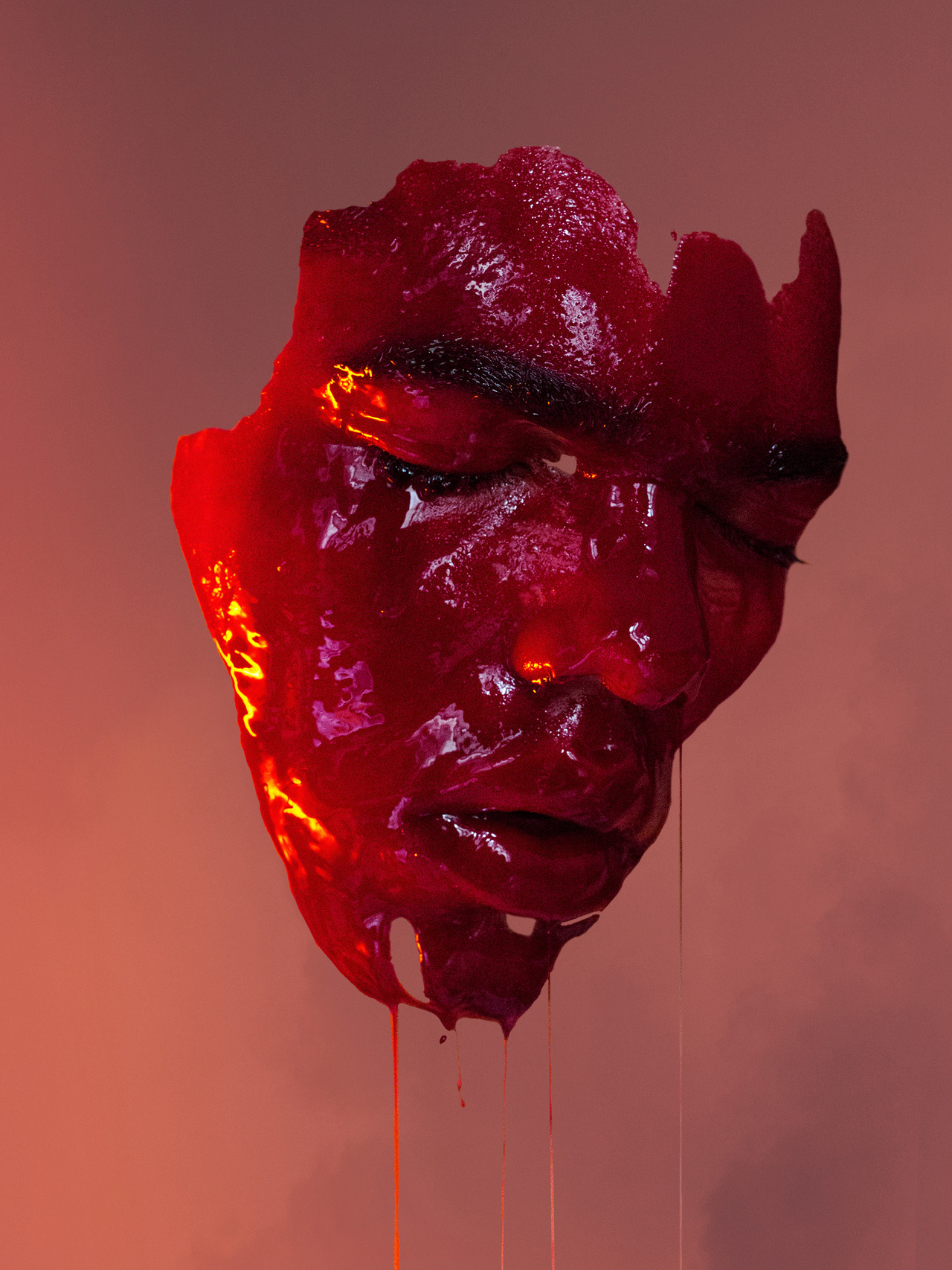 1280x1707, 562 Kb / арт, краска, лицо, кровь,