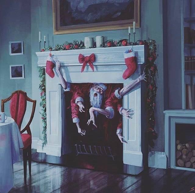 640x635, 49 Kb / дымоход, камин, санта, Stefan Koidl