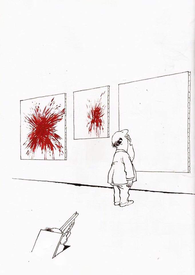 682x960, 37 Kb / картины, посетитель, выставка, ружьё