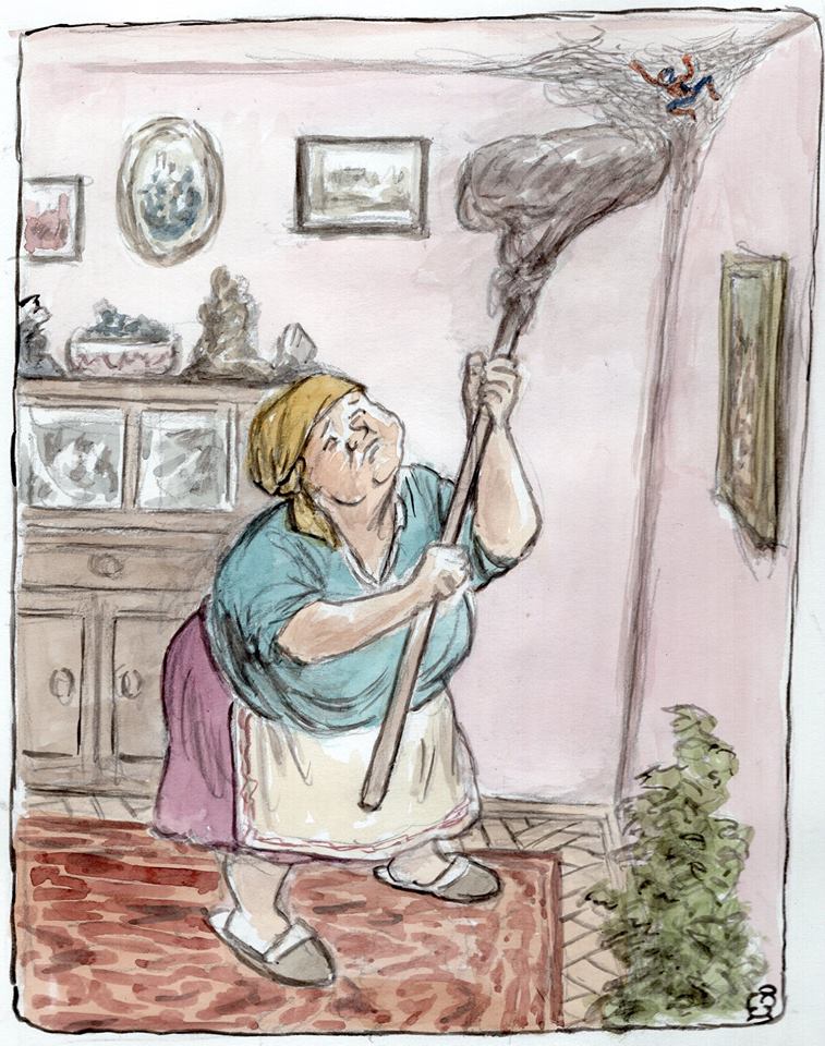 757x960, 134 Kb / паутина, паук, уборщица, Юрий Погорелов