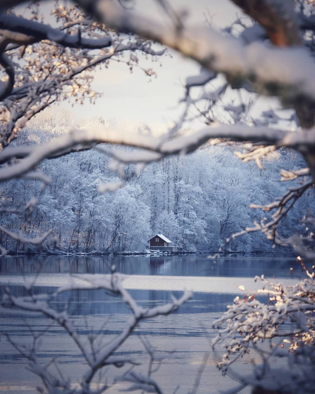 1080x1350, 168 Kb / зима, озеро, дом