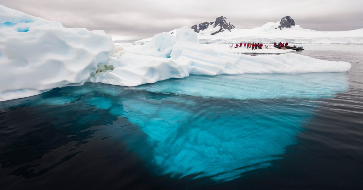 1200x628, 84 Kb / айсберг, океан, лодка, катер