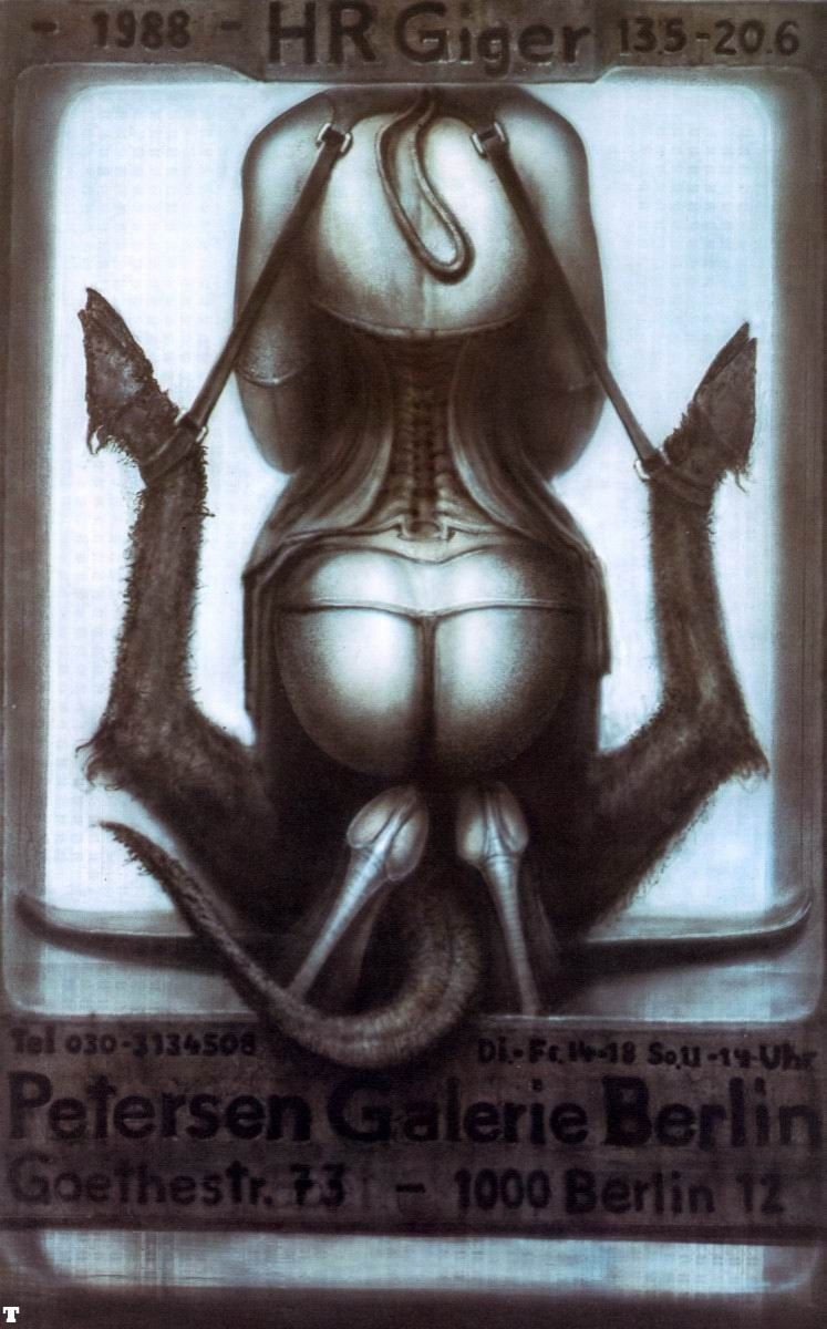 747x1200, 117 Kb / рисунок, гигер, копыта, девка, бдсм