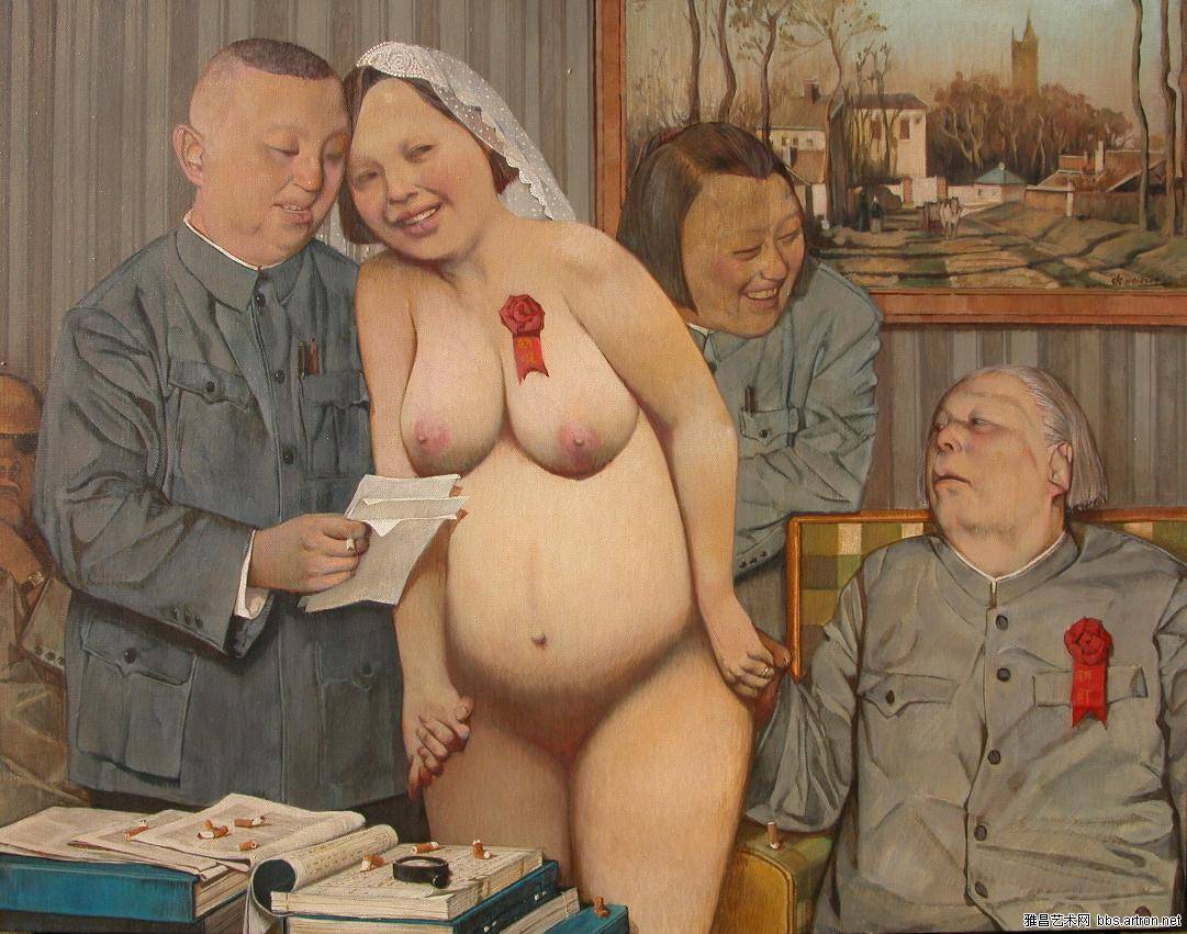 1081x851, 131 Kb / китайцы, голая, рисунок