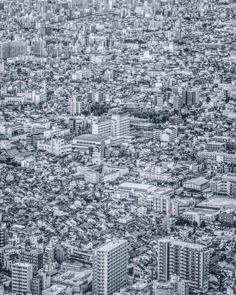 960x1200, 489 Kb / город, здания, дома, ч/б, Осака