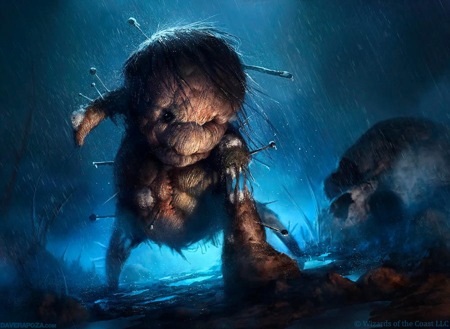 900x658, 95 Kb / кукла, дождь, булавки, череп, Dave Rapoza