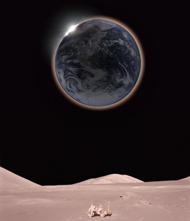 740x860, 55 Kb / земля, с луны