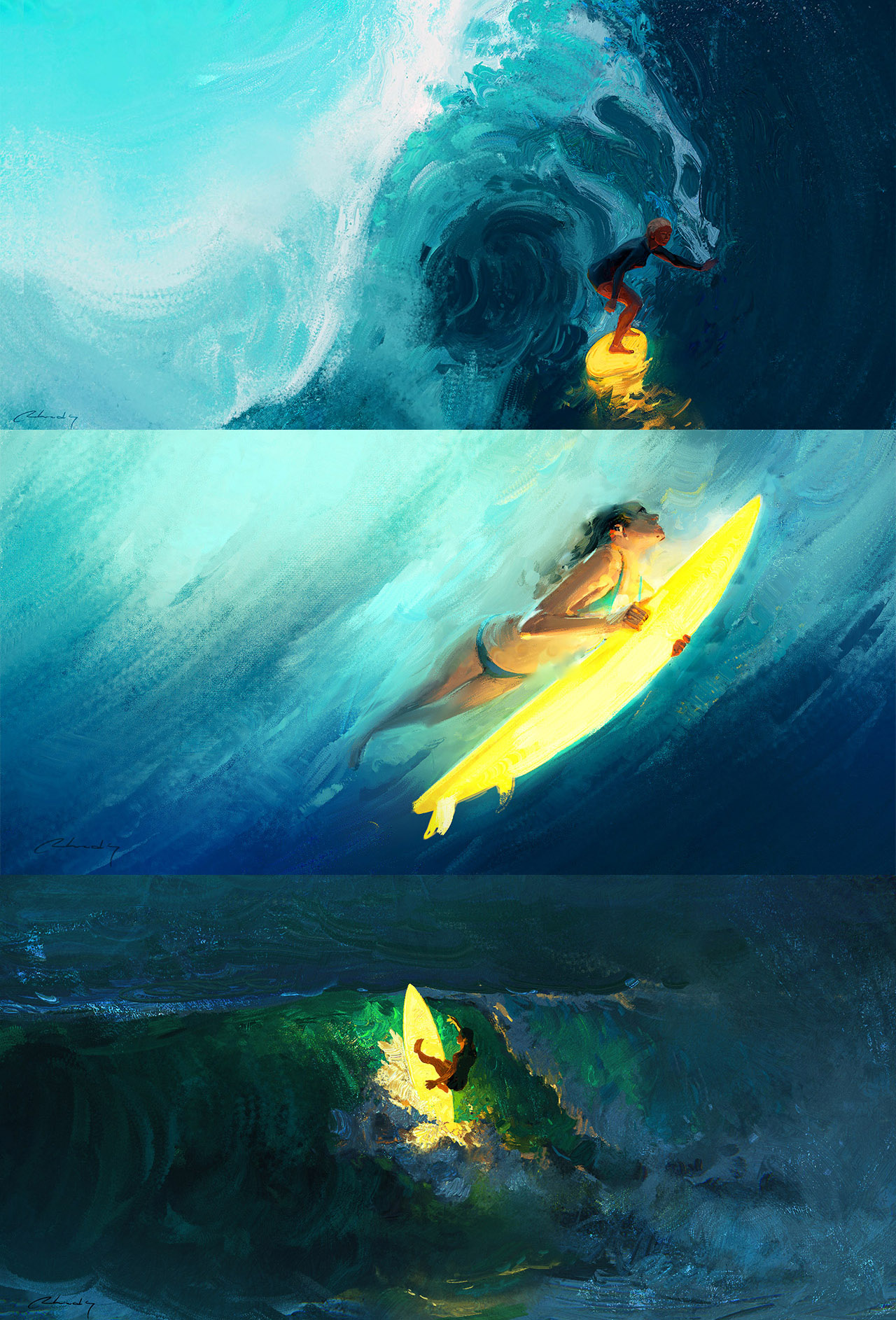 1280x1886, 630 Kb / вода, волна, сёрф, свет, RHADS, Артем Чебоха