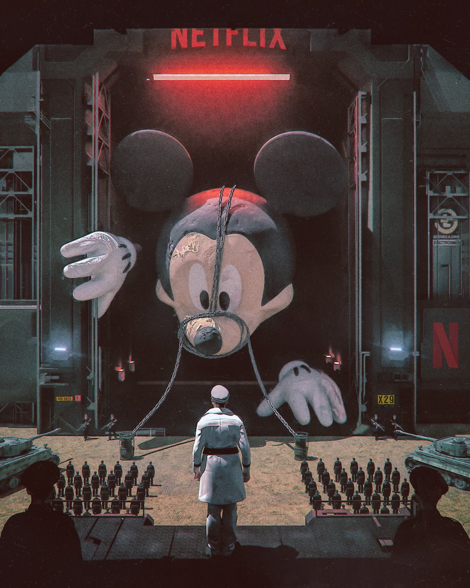 960x1200, 219 Kb / Микки маус, Netflix, ангар, секретное оружие, beeple