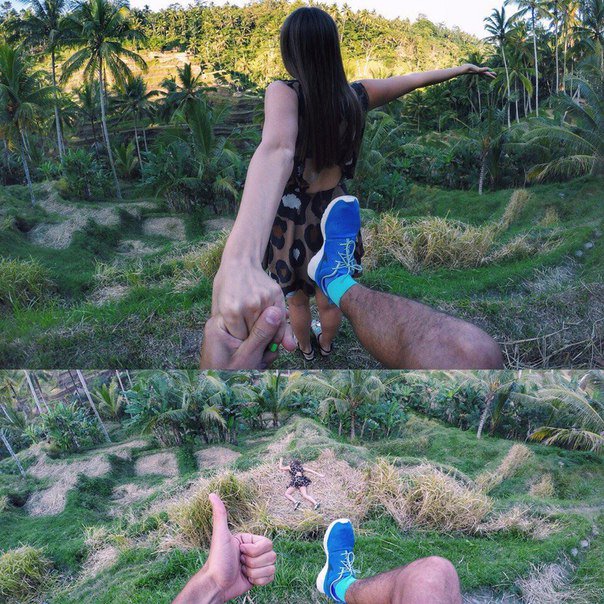 604x604, 130 Kb / шатенка, пинок, овраг, нога, любимая, рука, обрыв, сено, пальмы, кроссовки