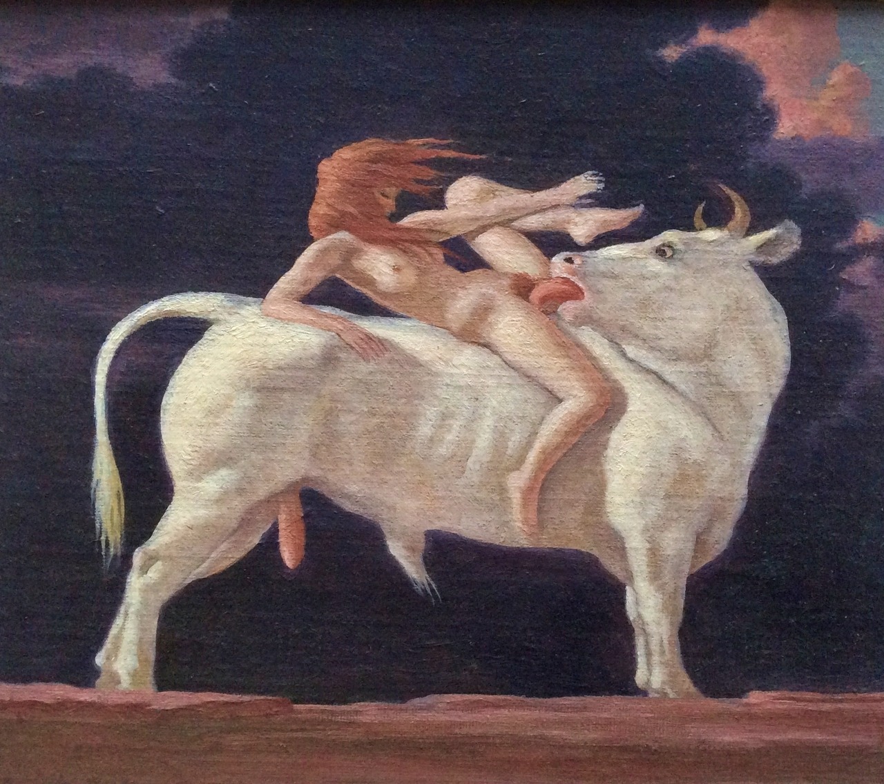 1280x1135, 412 Kb / девка, бык, европа, зевс, куннилингус, рисунок, Paul Cuvelier