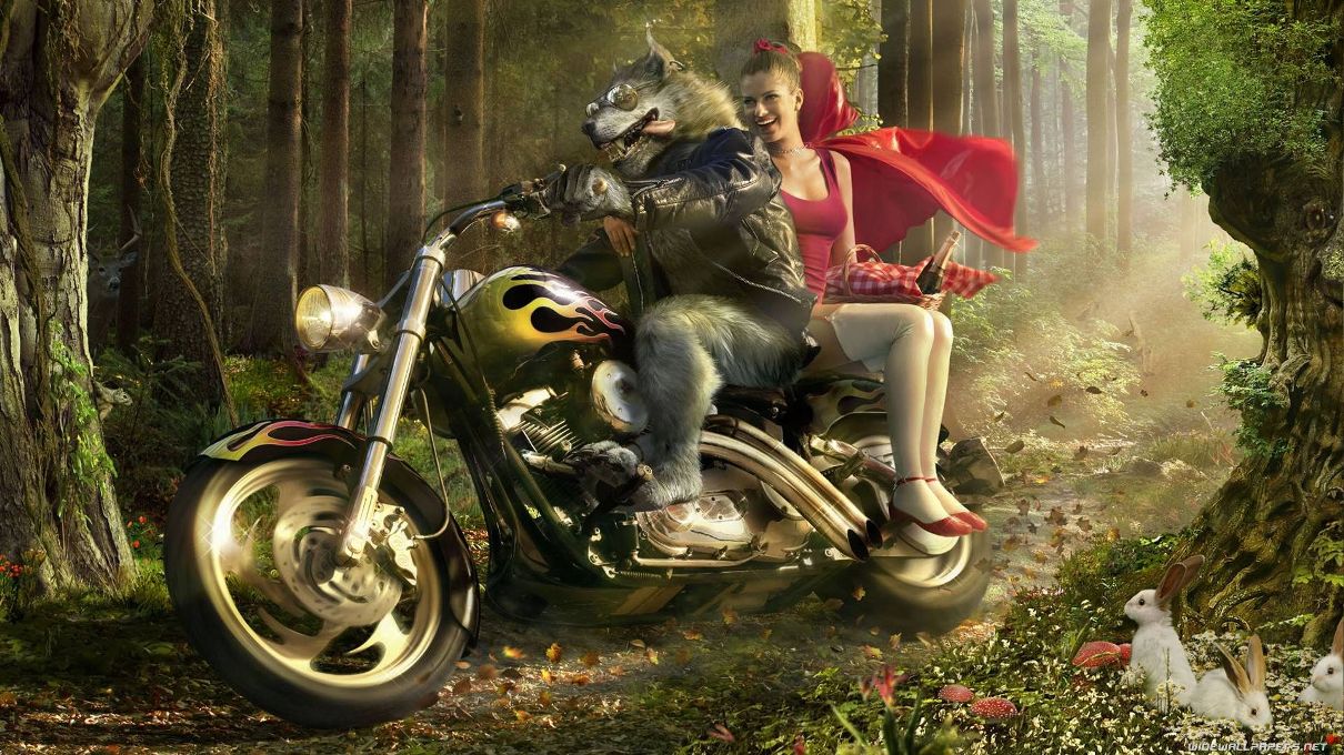 1210x680, 231 Kb / красная шапочка, волк, сказки для взрослых