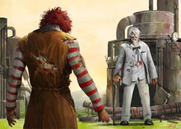 700x500, 43 Kb / рональд, макдональд, клоун, kfc, полковник, сандерс