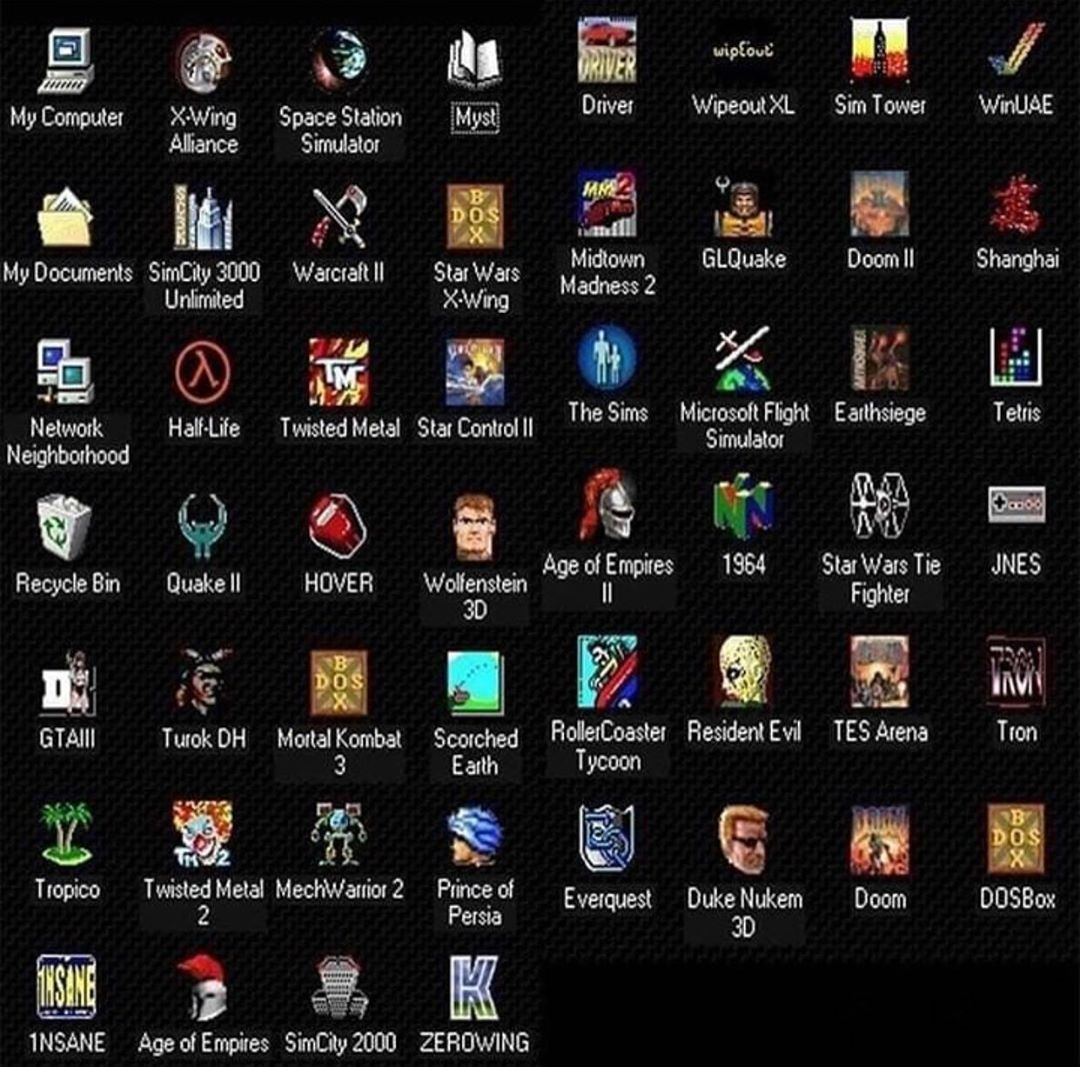 1080x1067, 178 Kb / рабочий стол, windows 98, иконки, игра, игры