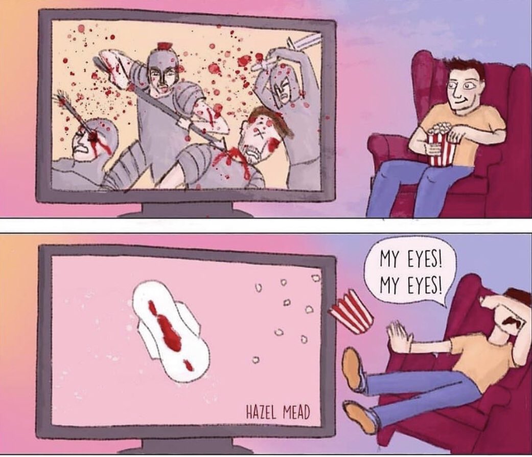 1041x893, 120 Kb / Прокладка, кровь, отвращение, месячные, телевизор, бой