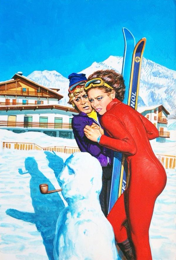 600x886, 100 Kb / трубка, снеговик, лыжи, тень, хуй