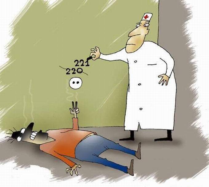 680x608, 32 Kb / Доктор, напряжение, ток, розетка