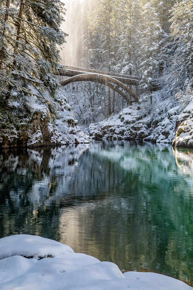 800x1200, 256 Kb / река, мост, берега, снег, деревья, зима, снег