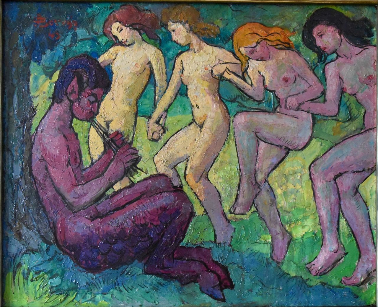 1280x1039, 286 Kb / сатир, нимфы, девки, рисунок