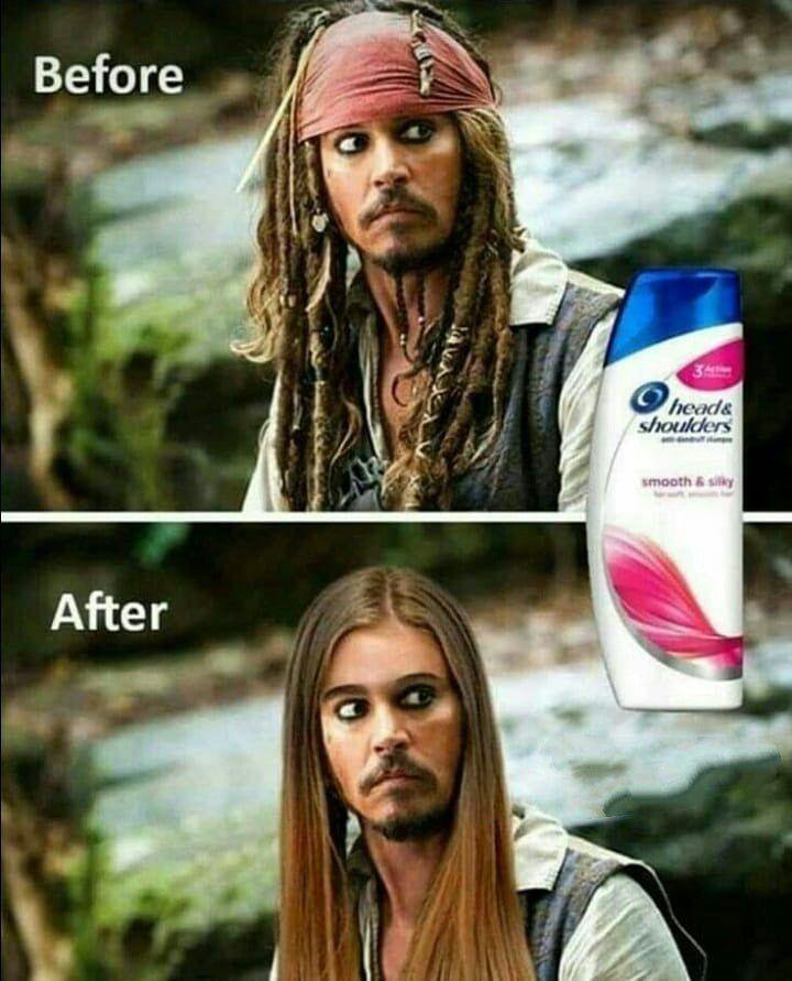 720x891, 89 Kb / депп, джек воробей, капитан, пират, шампунь
