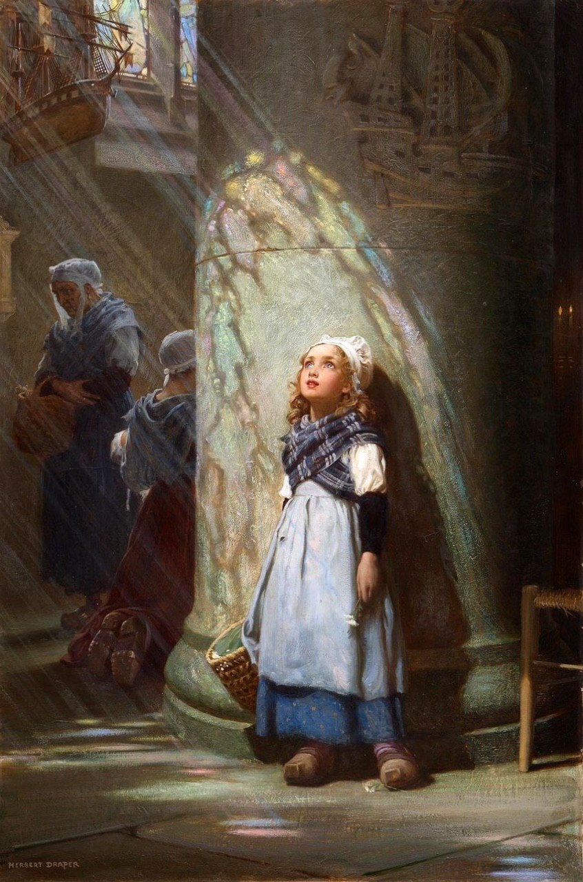 846x1280, 264 Kb / Картина, девочка, освещение