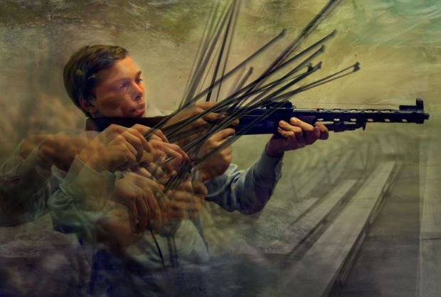 620x418, 61 Kb / скрипач, автоматчик