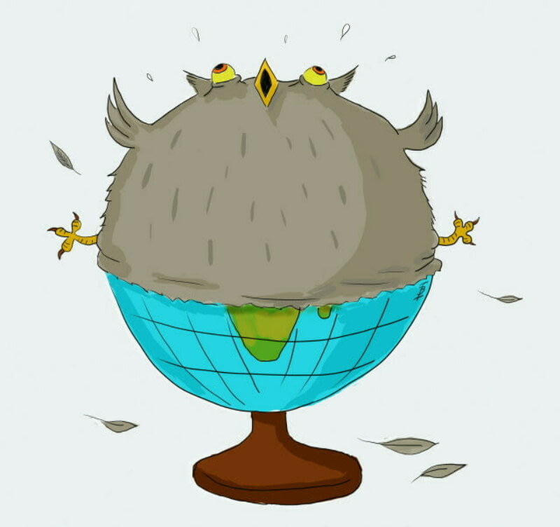 800x752, 44 Kb / сова, глобус