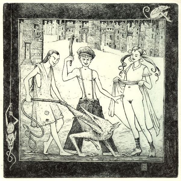 600x600, 151 Kb / рисунок, девки, парень, палка, чёрт, нех, ч/б, хуй