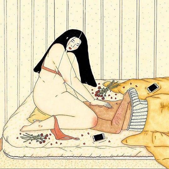 538x538, 60 Kb / рисунок, на лицо, телефоны, верхом