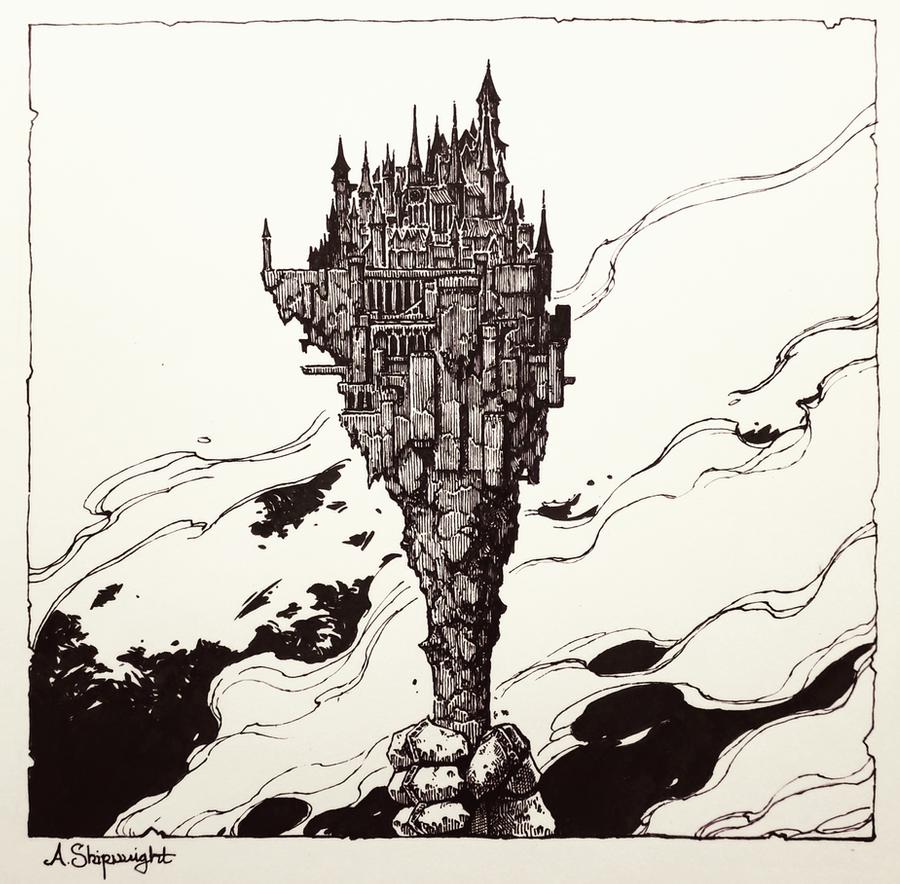 900x884, 108 Kb / A.Shipwright, кулак, город, факел