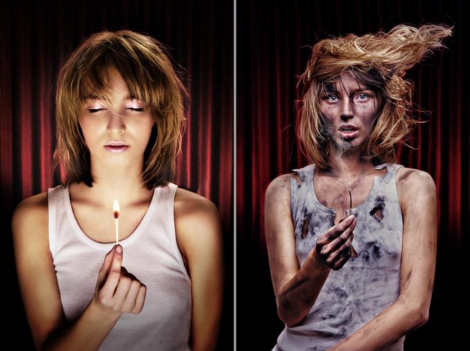 680x508, 51 Kb / девушка, спичка, взрыв