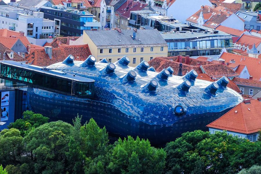 900x600, 127 Kb / Кунстхаус, Грац, музей, Австрия