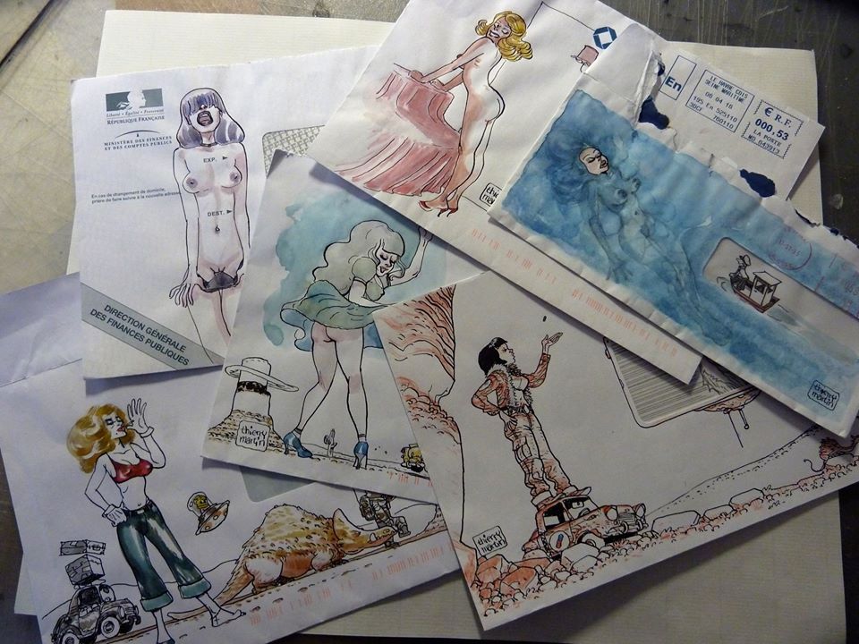 960x720, 130 Kb / конверты, рисунки, акварель, Thierry Martin