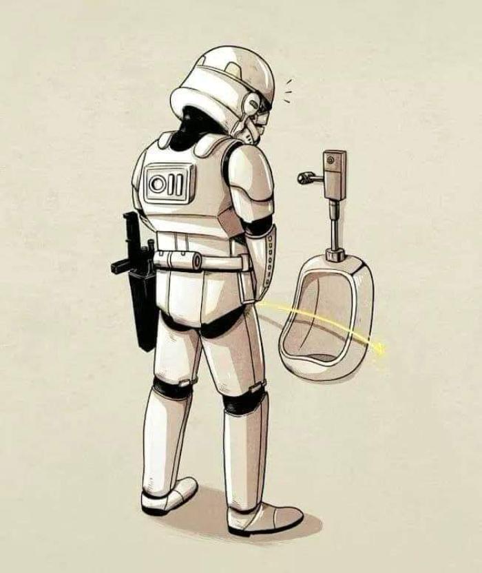 700x832, 48 Kb / Star Wars, писсуар, синдром, эффект штурмовика