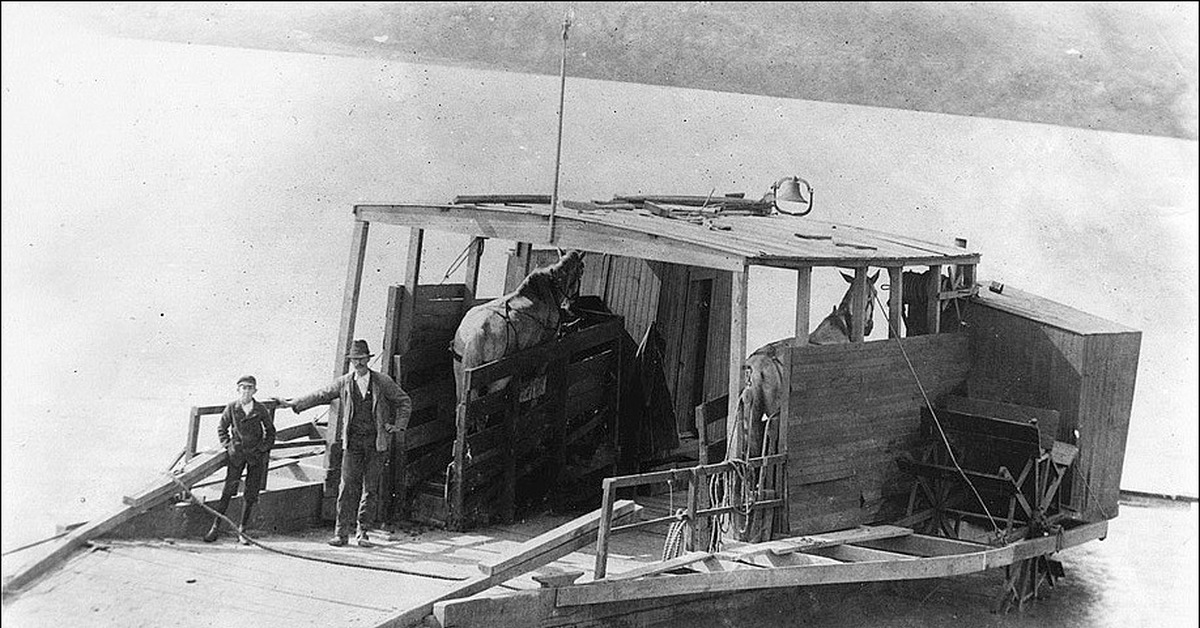 1200x628, 256 Kb / паром, лошадь, ч/б, колесо, сша