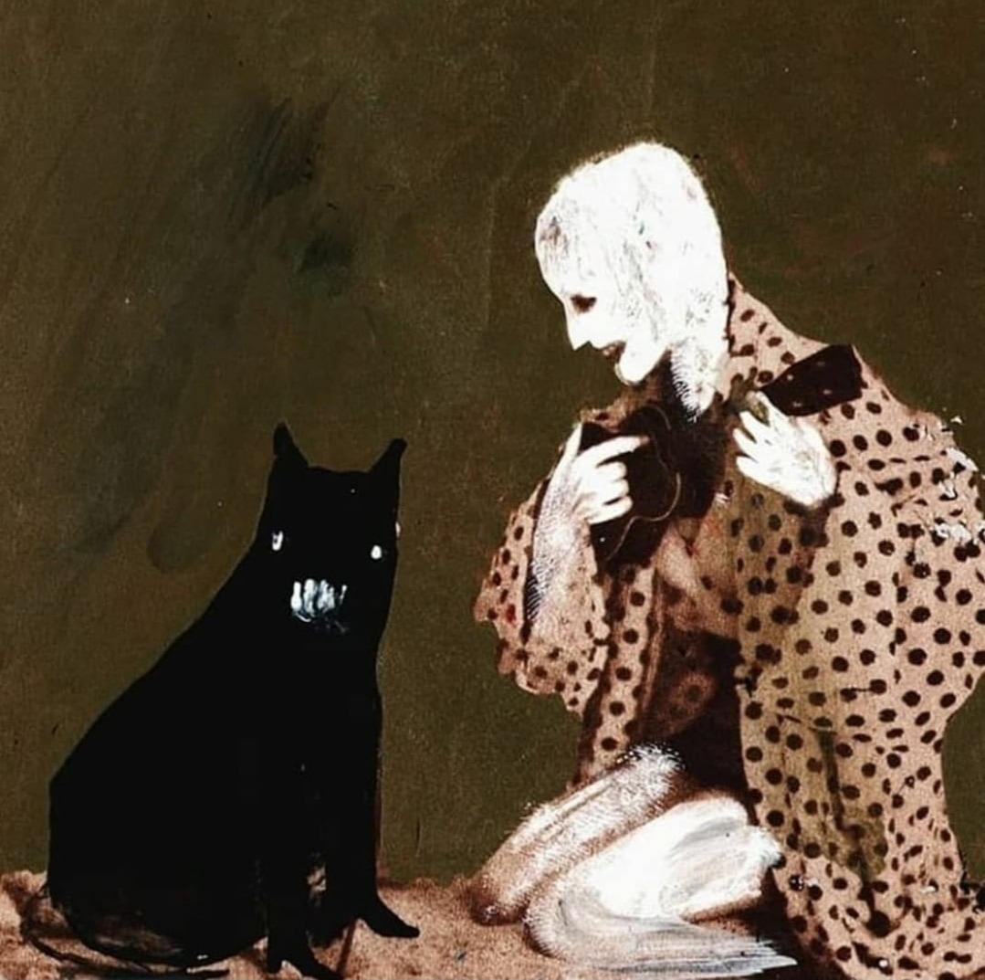 1079x1073, 209 Kb / девка, укулеле, зверь, рисунок