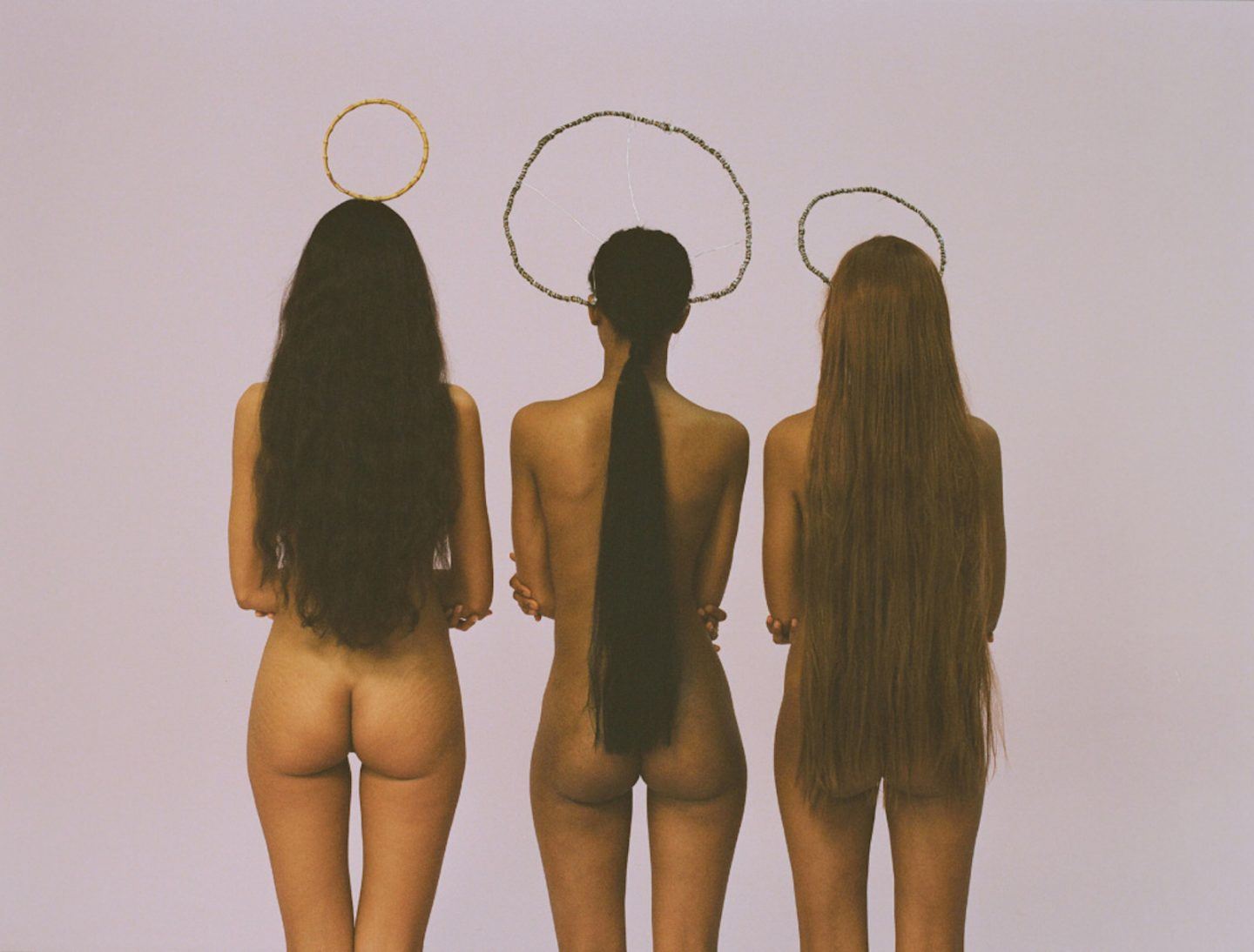 1440x1094, 100 Kb / девки, трое, нимб