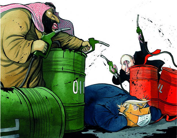 616x481, 576 Kb / дуэль, нефть, путин, арабы, трамп, пистолет