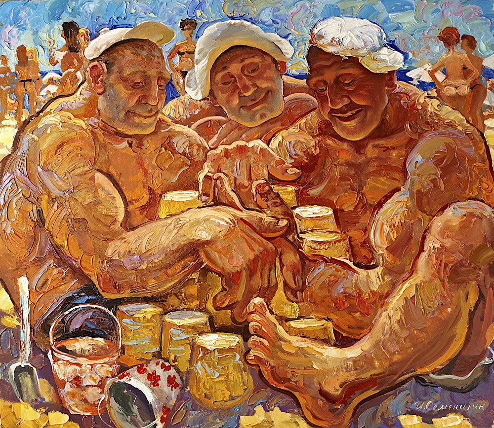 1000x868, 401 Kb / рисунок, мужики, в песочнице